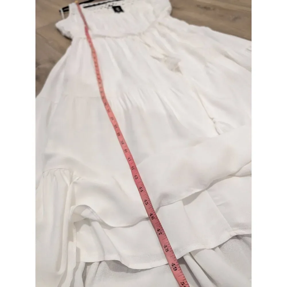 City Chic Maxi Tiered Crochet Dress Ivory Plus Size 18 1X BNWT Boho Bridal Beach